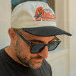 Load image into Gallery viewer, California Golden Poppies Hockey Snapback Hat ( Natural/Black )