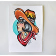 Load image into Gallery viewer, “Even Cowgirls Get The Blues” 5x7 original painting