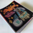 Load image into Gallery viewer, “Coffee: a tonic for tired eyes” hologram sticker 3x3