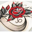 Load image into Gallery viewer, “Rose and Banner” 5x7 original painting