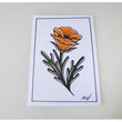 Load image into Gallery viewer, “Cali Poppy” 5x7 on coquille paper