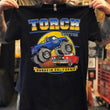 Load image into Gallery viewer, Monster Truck Torch Tattoo ( Black shirt)