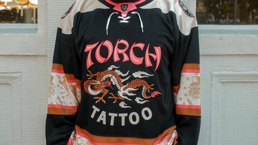 Torch Tattoo 15 Year Anniversary Hockey Jersey
