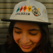 Load image into Gallery viewer, Andy Anaheim Diamonds Off White and Black Bill snap back
