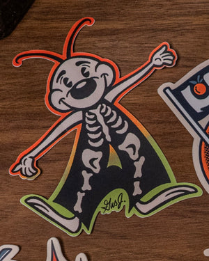 Andy Anaheim "Bones" Die Cut Sticker