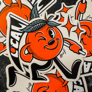 Orange Local Mascot Sticker