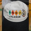 Load image into Gallery viewer, Andy Anaheim Diamonds Off White and Black Bill snap back
