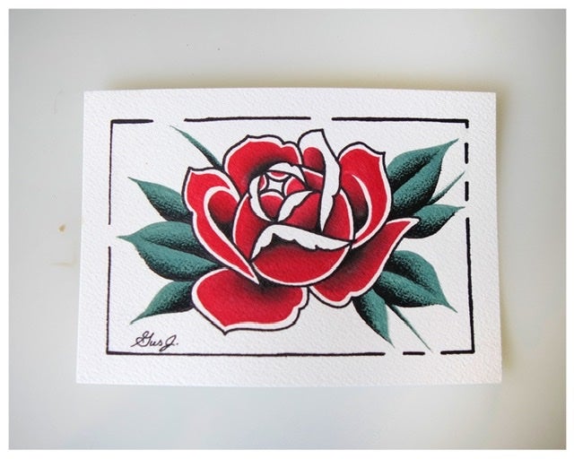“Rose” 5x7 original painting