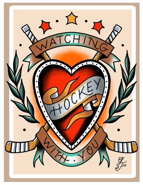 Watching hockey with you 8.5x11 print