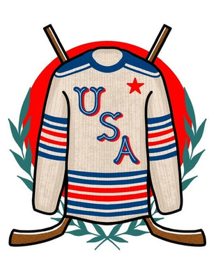 USA hockey jersey 8.5x11 inch print
