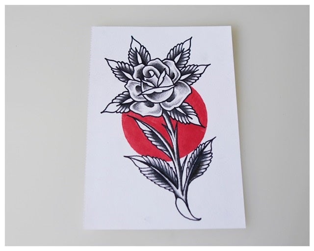 “Rose” 5x7 original  on coquille paper