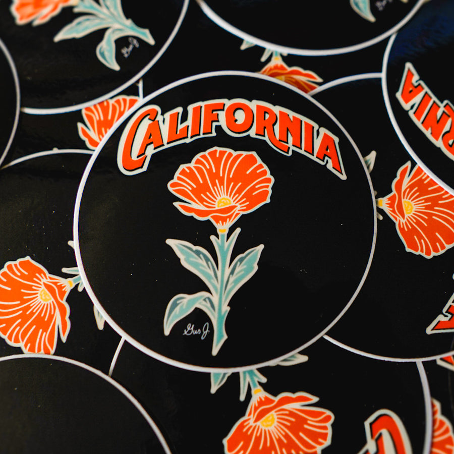 Product Of California cirlce sticker