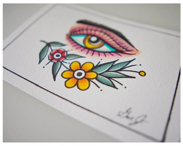 “Beauty In The Eye” 5x7 original painting