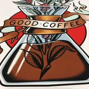 "Good Coffee" 8.5x11 inch print
