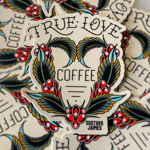 True Love: Coffee Die Cut Sticker