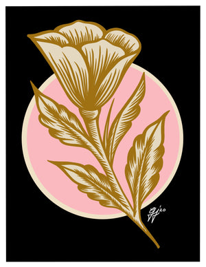 Golden State Flower (Mid Century Color Ways) 8.5x11 inch print