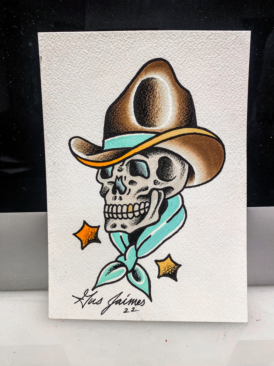 Cowboy Skull painting
