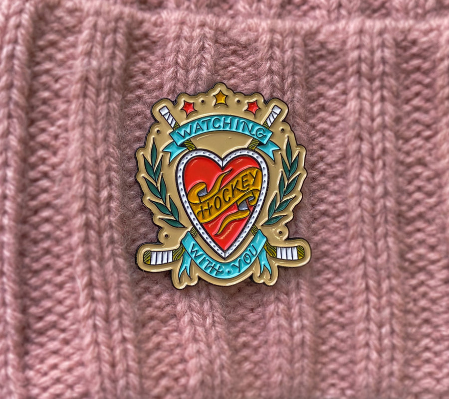 Watching hockey with you Enamel Pin