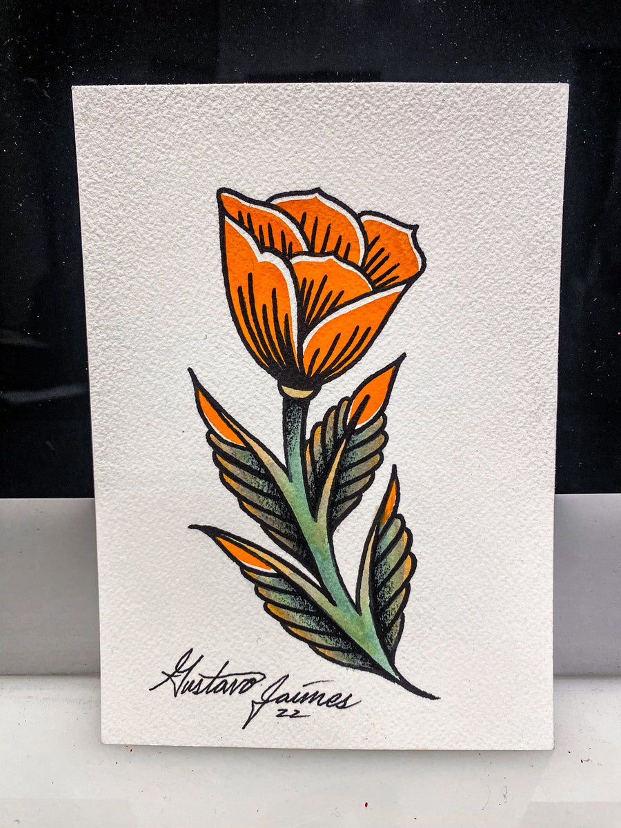 Poppy Flower painting